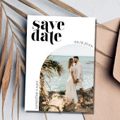 Moderne minimalistische fotobruiloft bespaart datu save the date