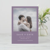 Moderne, minimalistische fotobruiloft bespaart de  save the date (Staand voorkant)