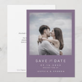 Moderne, minimalistische fotobruiloft bespaart de  save the date (Voorkant / Achterkant)