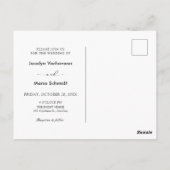 Moderne, minimalistische fotobruiloft briefkaart (Achterkant)