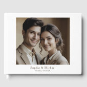 Moderne Minimalistische Fotobruiloft Gastboek Sjab Gastenboek (Voorkant)
