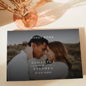 Moderne minimalistische fotobruiloft gastenboek