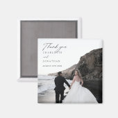 Moderne minimalistische fotobruiloft - Hartelijk d Magneet (Voorkant / Achterkant)