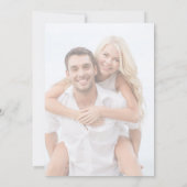 Moderne minimalistische fotobruiloft kaart (Achterkant)