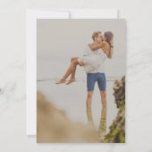 Moderne minimalistische fotobruiloft kaart (Achterkant)