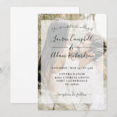 Moderne, minimalistische fotobruiloft kaart (Voorkant / Achterkant)