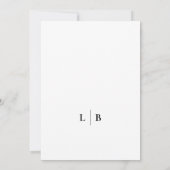 Moderne, minimalistische fotobruiloft kaart (Achterkant)