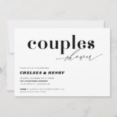 Moderne Minimalistische Fotobruiloft Koppels Bruil Kaart (Voorkant)