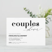 Moderne Minimalistische Fotobruiloft Koppels Bruil Kaart (Staand voorkant)