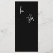 Moderne, minimalistische fotobruiloft menu (Achterkant)