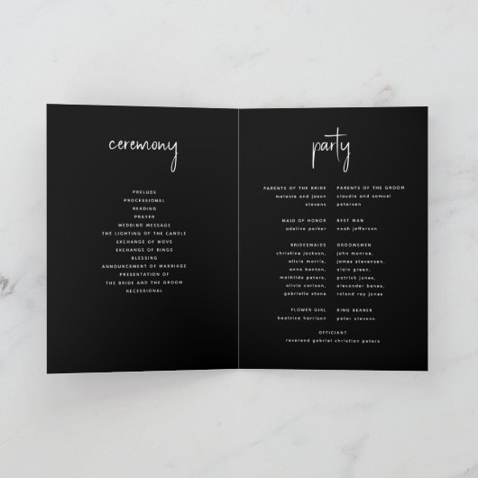 Moderne, minimalistische fotobruiloft programma (Binnen)