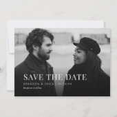 Moderne, minimalistische fotobruiloft save the date (Voorkant)