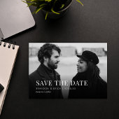 Moderne, minimalistische fotobruiloft save the date