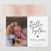 Moderne minimalistische fotobruiloft save the date (Voorkant / Achterkant)