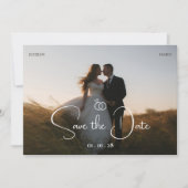 Moderne, minimalistische fotobruiloft save the date (Voorkant)