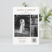 Moderne minimalistische fotocollage behuizing Kaar Informatiekaartje (Staand voorkant)