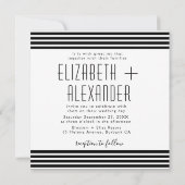 Moderne minimalistische fotocollage bruiloft kaart (Achterkant)