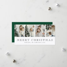 Moderne Minimalistische Fotocollage Groen Kerstmis