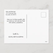 Moderne Minimalistische Fotocollage Kerstkaart Feestdagenkaart (Achterkant)