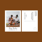 Moderne Minimalistische Fotocollage Kerstkaart Feestdagenkaart