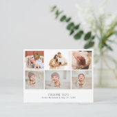 Moderne Minimalistische Fotocollage Nieuwe Baby Be Briefkaart (Staand voorkant)