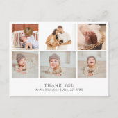 Moderne Minimalistische Fotocollage Nieuwe Baby Be Briefkaart (Voorkant)