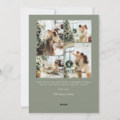 Moderne minimalistische fotocollage Vrolijk Kerstf Feestdagenkaart (Achterkant)