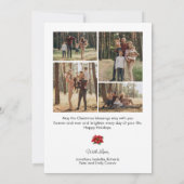 Moderne minimalistische fotocollage Vrolijk Kerstf Kaart (Achterkant)