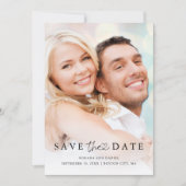 Moderne Minimalistische Fotodetails Trouw Save The Date (Voorkant)