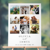 Moderne minimalistische fotogalerij bruiloft acryl bord (Neutraal)