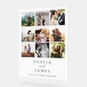 Moderne minimalistische fotogalerij bruiloft acryl bord (Hoek)