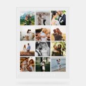 Moderne minimalistische fotogalerij bruiloft acryl bord (Voorkant)