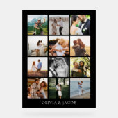 Moderne minimalistische fotogalerij bruiloft acryl bord (Voorkant)