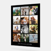 Moderne minimalistische fotogalerij bruiloft acryl bord (Hoek)