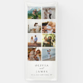 Moderne minimalistische fotogalerij bruiloft spandoek (Verticaal)