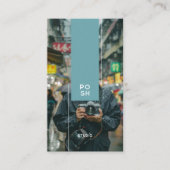 Moderne minimalistische fotograaf visitekaartje (Voorkant)