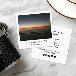 Moderne Minimalistische Fotograaf voor Sociale Med Vierkante Visitekaartje