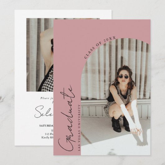 Moderne minimalistische fotograafpartij 2 kaart (Voorkant / Achterkant)