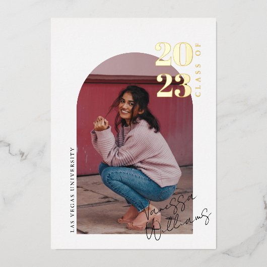 Moderne minimalistische fotograafpartij folie uitnodiging (Voorkant)