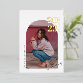 Moderne minimalistische fotograafpartij folie uitnodiging (Staand Voorkant)