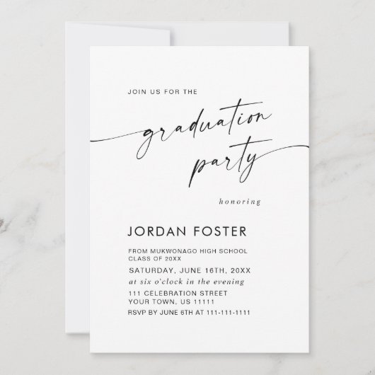 Moderne minimalistische fotograafpartij kaart (Voorkant)