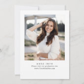 Moderne minimalistische fotograafpartij kaart (Achterkant)