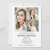 Moderne minimalistische fotograafpartij kaart (Achterkant)