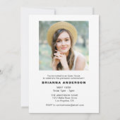 Moderne minimalistische fotograafpartij kaart (Achterkant)