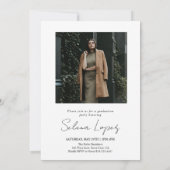 Moderne minimalistische fotograafpartij kaart (Achterkant)