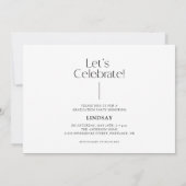 Moderne minimalistische fotograafpartij kaart (Achterkant)