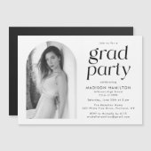 Moderne minimalistische fotograafpartij magnetische uitnodiging (Voorkant / Achterkant)