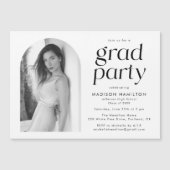 Moderne minimalistische fotograafpartij magnetische uitnodiging (Voorkant)