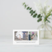 Moderne minimalistische fotografie: twee foto's visitekaartje (Staand voorkant)