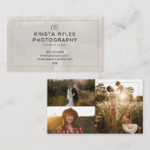 Moderne minimalistische fotografie Visitekaartje (Voorkant / Achterkant)